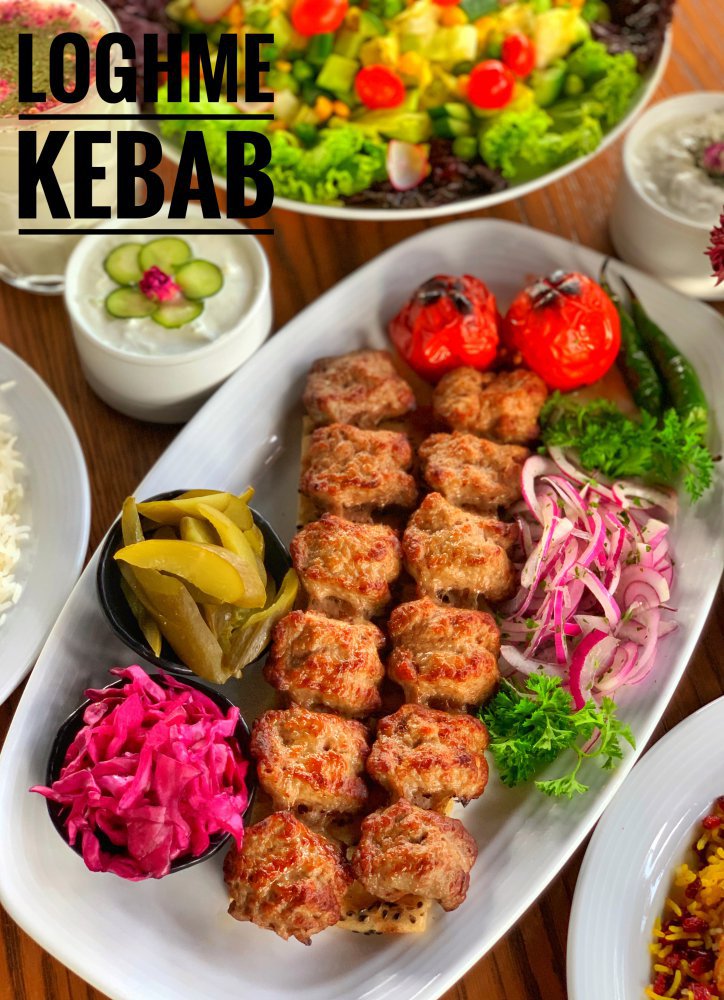 Cooked Rice and Bite Kebab